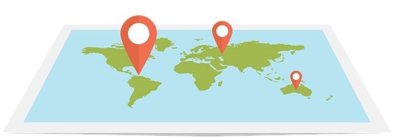 GPS World Map Illustration